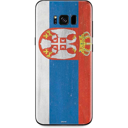 Serbia Flag Distressed Galaxy S8 Plus Skin